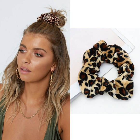 Star Posh Accessories - Trend Alert! Leopard Print Scrunchie Hair Tie